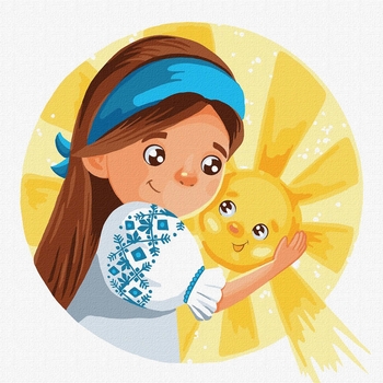 Набір для розпису по номерах Ідейка Сонечко, 30х30 см (KHO2404) - Pampik