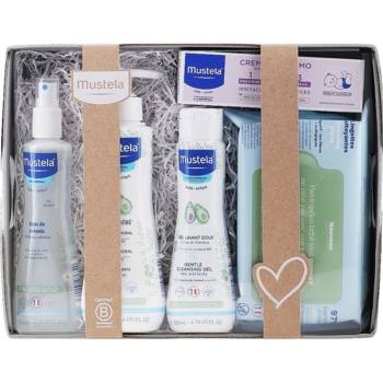 Набір дитячої доглядової косметики Mustela Grey Small Basket Set 5 шт. - Pampik