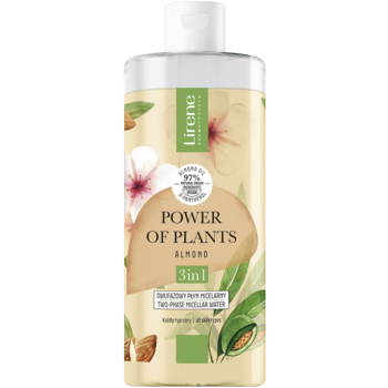 Двухфазная мицеллярная вода Lirene Power of Plants Almond 3 in 1 400 мл - Pampik