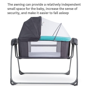 Ліжечко-люлька Mastela 8903 темно-сіре (25842) - Pampik - 7