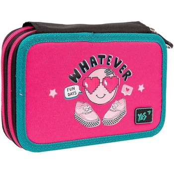 Пенал жесткий Yes HP-01 Lovely Smile, 13х21х4 см, розовый (533384) - Pampik