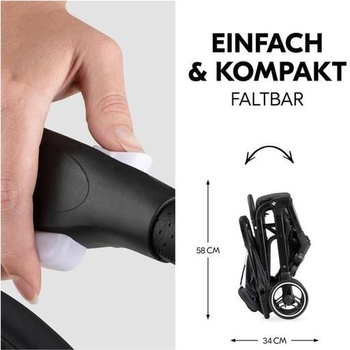 Коляска прогулочная Hauck Travel N Care Plus Black (16018-3) - Pampik - 6