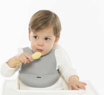 Нагрудник MinikOiOi Basics Mineral Blue, силіконовий (101020053) - Pampik - 2