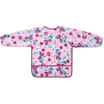 Нагрудник з довгим рукавом BabyOno Квіточки, від 2 років, 85x42 см (1476/01) - Pampik