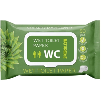 Влажная туалетная бумага Naturelle, алоэ и комплекс витаминов, 50 шт. - Pampik