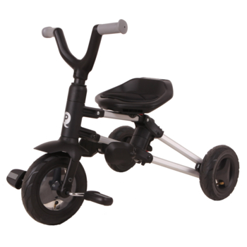 Дитячий триколісний складаний велосипед Qplay Nova Rubber, без сумки, чорний (S700BlackRubber) - Pampik