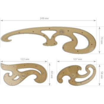 Набор лекал Koh-i-Noor N2 малый 3 шт. - Pampik - 2