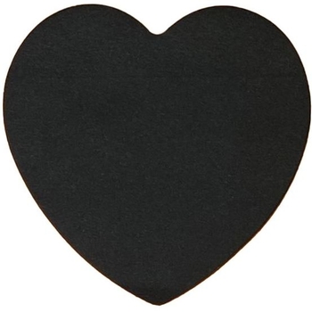 Блок паперу для нотаток ZiBi KIDS Line Black Heart з клейким шаром 7х7 см 50 шт. чорний (ZB.15200) - Pampik - 2