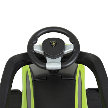 Машинка-толокар Bambi M 3726-5 2 в 1, с родительской ручкой, зеленая (25691) - Pampik - 7