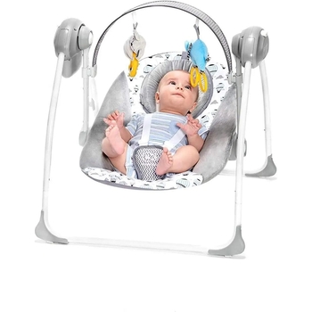 Крісло-гойдалка Kinderkraft Flo Pink сіре з рожевим (00-00158384) - Pampik - 8