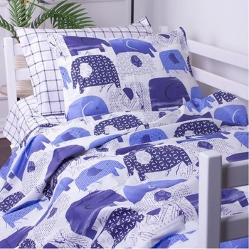 Простирадло MirSon Kids Time Бязь, 17-0133, Elephant - Pampik - 5