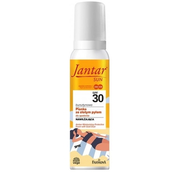 Янтарная пенка Farmona Jantar Sun SPF 30, увлажняющая с золотистым напылением, 150 мл - Pampik