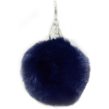 Брелок Yes с пушком Navy Fluffy, 9 см, черный (558116) - Pampik