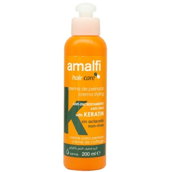 Крем-стайлінг для волосся Amalfi Keratin, 200 мл - Pampik