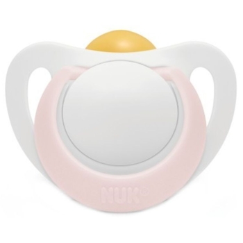 Пустышка латексная Nuk Star для девочки, ортодонтическая, 0-6 мес, 1 шт. (3952442) - Pampik