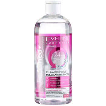 Гіалуронова міцелярна вода 3 в 1 Eveline Facemed+ 400 мл - Pampik