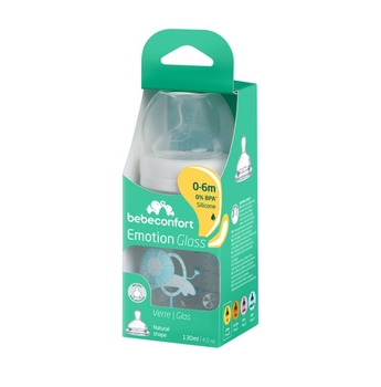 Бутылочка для кормления Bebe Confort Emotion Glass Bottle, 130 мл, белая (3102201940) - Pampik - 3