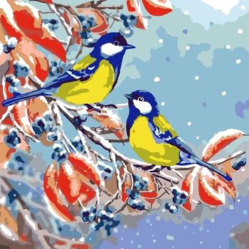 Картина за номерами Santi Українські синички, 30х40 см (954411) - Pampik