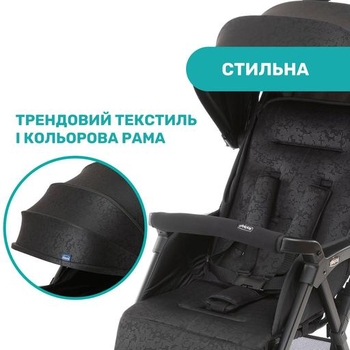 Прогулянкова коляска Chicco Ohlala 3, чорна (79733.51) - Pampik - 9