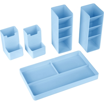 Настільний органайзер Yes My story crystal, з наліпками, 5 предметів, блакитний (450121) - Pampik - 4