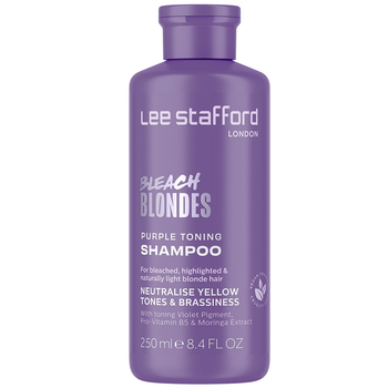 Шампунь для осветленных волос Lee Stafford Bleach Blondes Purple Toning Shampoo тонирующий 250 мл - Pampik
