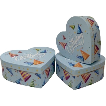 Набір подарункових коробок UFO серце 3 шт. (W2548 Набір 3 шт HEART серд.) - Pampik