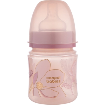 Пляшка антиколікова з широким отвором Canpol babies Easystart Gold, 120 мл, рожевий (35/239_pin) - Pampik