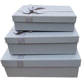 Набір подарункових коробок UFO 3 шт. сірий (m1340-0506 Набір 3 шт GREY прям.) - Pampik