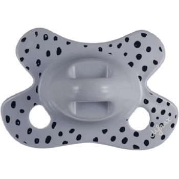 Пустышка силиконовая Difrax Natural Newborn 0+ мес. Stone dots серый (113 Stone_dots) - Pampik