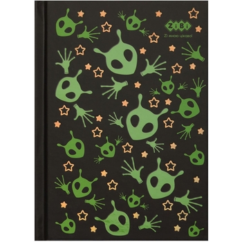 Блокнот ZiBi Ufo Kids Line А-6 у клітинку 64 аркуші чорний (ZB.12720-01) - Pampik