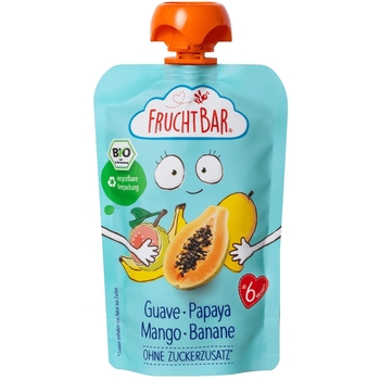 Фруктове пюре FruchtBar Папайя, агава, манго та банан, 100 г - Pampik