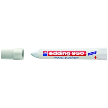 Маркер Edding Industry Paint, конусоподібний, 10 мм, білий (e-950/11) - Pampik