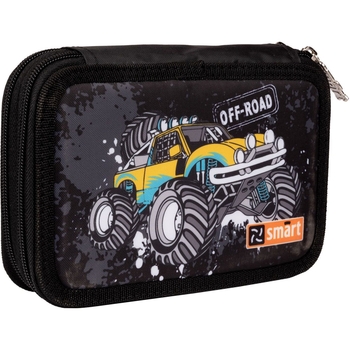 Пенал твердий Smart HP-01 Monster Truck, 13х21х4 см, чорний (533287) - Pampik