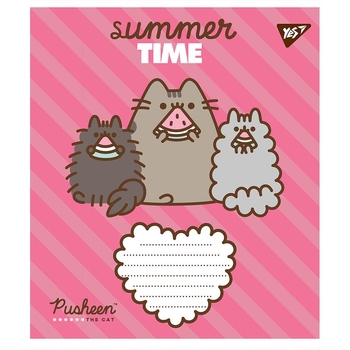 Набір зошитів Yes Pusheen, в косу лінію, 12 аркушів, 25 шт. (766562) - Pampik - 2