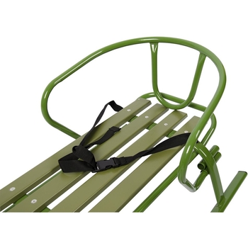 Санки Vitan Спорт Ф1 со спинкой и цветной планкой хаки (2030079) - Pampik - 3