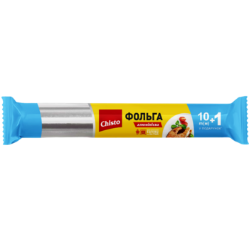Фольга алюминиевая Chisto для пищевых продуктов, 10+1 м - Pampik