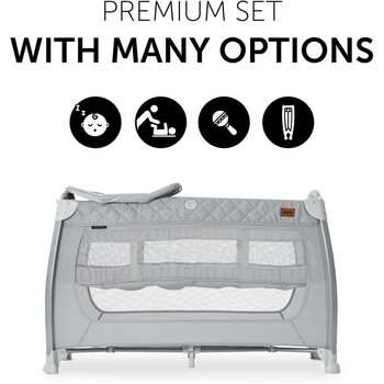 Дитячий манеж Hauck Play N Relax Quilted Grey, сірий (60011-5) - Pampik - 3