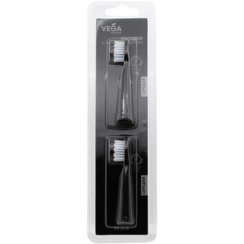Насадки Vega VT-20 B для звуковой зубной щетки VT-600 B черные - Pampik