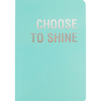 Книга записна Axent Motivation Choose to shine A5 в клітинку 80 аркушів бірюзова (8700-7-A) - Pampik