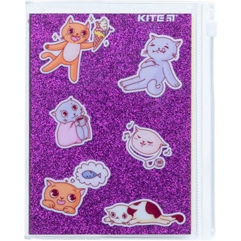 Блокнот Kite Purple cats А6+ в клітинку 80 аркушів фіолетовий (K22-462-2) - Pampik