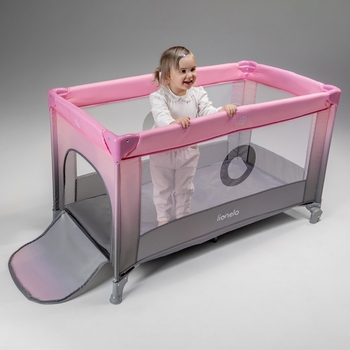 Манеж-ліжечко Lionelo Stefi Pink Ombre, рожево-сірий (LO-STEFI PINK OMBRE) - Pampik - 7