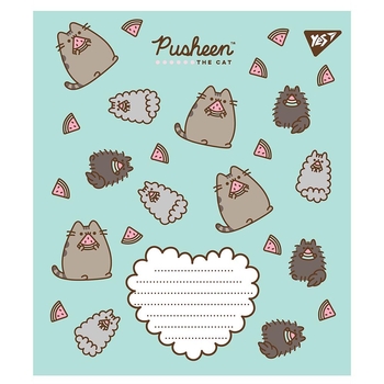 Набір зошитів Yes Pusheen, в косу лінію, 12 аркушів, 25 шт. (766562) - Pampik - 3