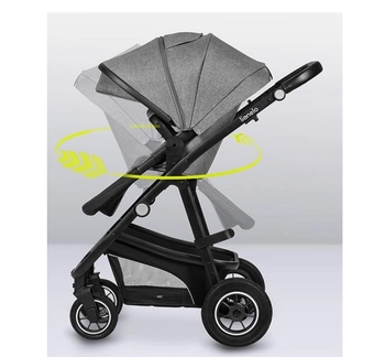 Універсальна коляска 3 в 1 Lionelo Bianka Grey Stone, сіра (LO-BIANKA 3IN1 GREY STONE) - Pampik - 8