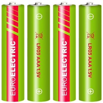 Батарейки Euroelectric AAA LR03 1,5V, 4 шт. - Pampik