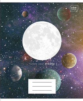 Набір учнівських зошитів Interdruk Premium Galaxy, клітинка, А5+, 12 аркушів, 4 шт. (339393-4) - Pampik - 2