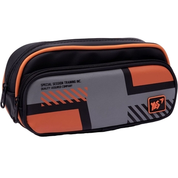 Пенал мягкий Yes PH-15-2 Urban Design Style, 21х8х5 см, черный с оранжевым (533230) - Pampik