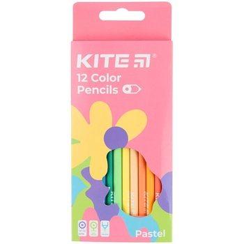 Кольорові олівці Kite Fantasy Pastel 12 шт. (K22-451-2) - Pampik