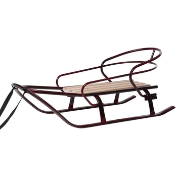 Санки Vitan Спринтер со спинкой бордовые (7364) - Pampik