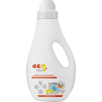 Рідкий гель-концентрат для прання білих і кольорових речей EcoBaby Enzime 0+, 1000 мл - Pampik
