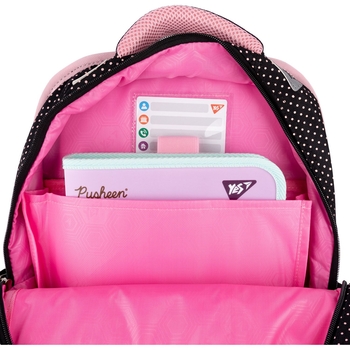 Рюкзак Yes S-72 Butterfly, серый с розовым (554631) - Pampik - 12